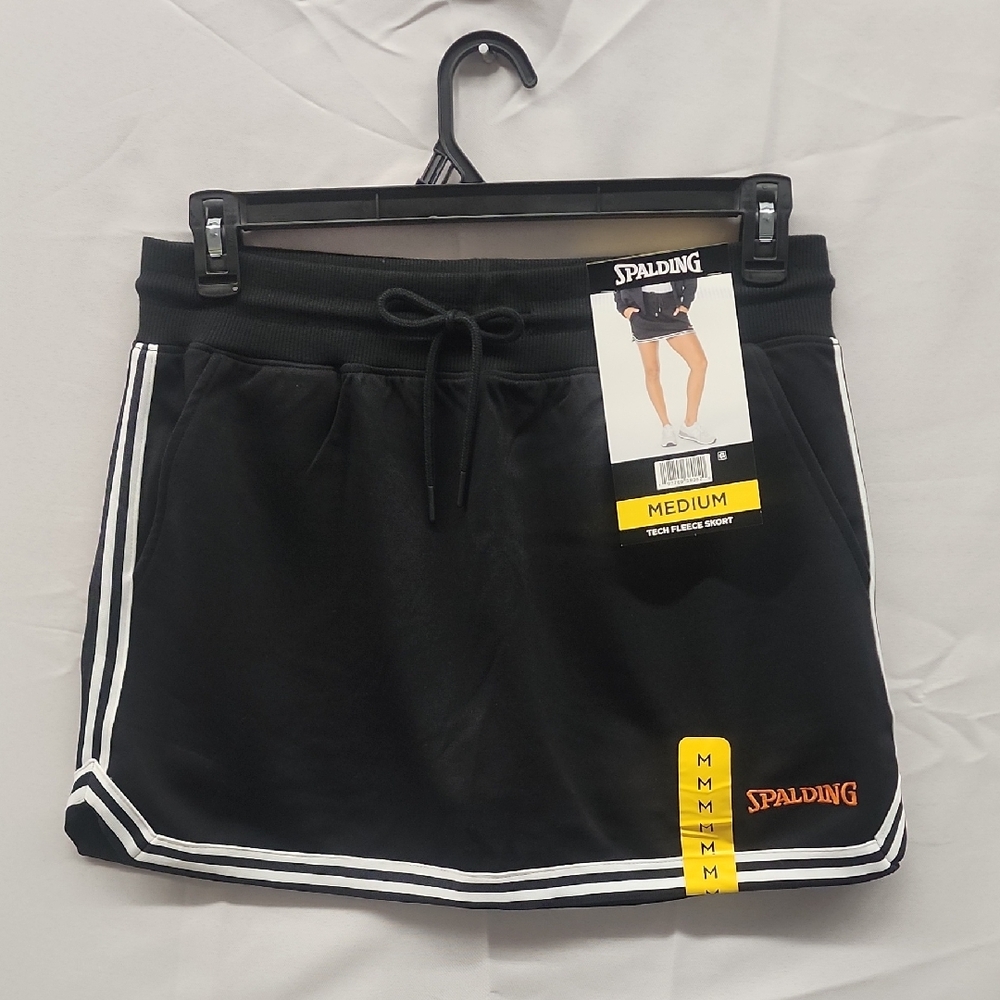 Spalding Black Shorts with White and Orange Accents‎